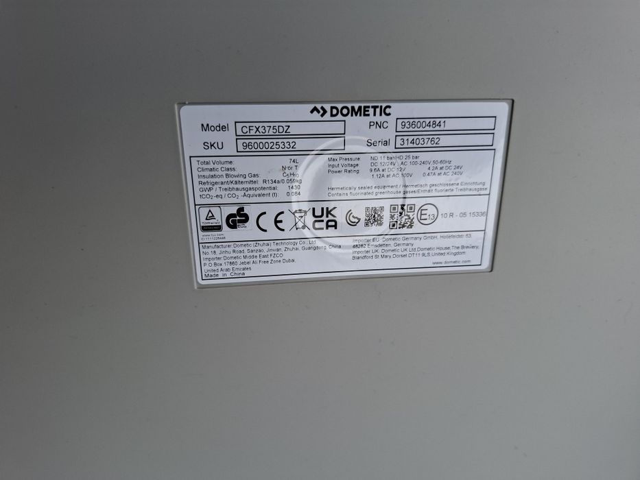 Vendo Arca Frigorifico Dometic CFX3 75