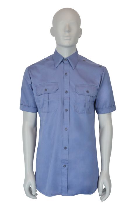 Koszula wojsk lotniczych krótki rękaw niebieska stary typ 37/177
