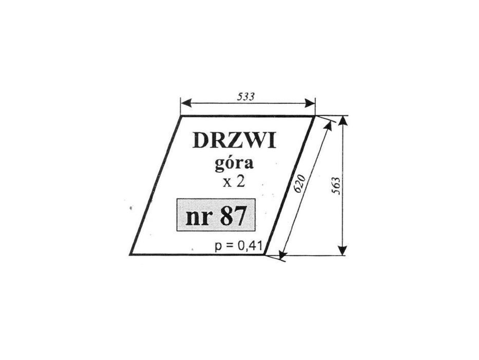 szyba drzwi góra nowy typ kunów c-385 87