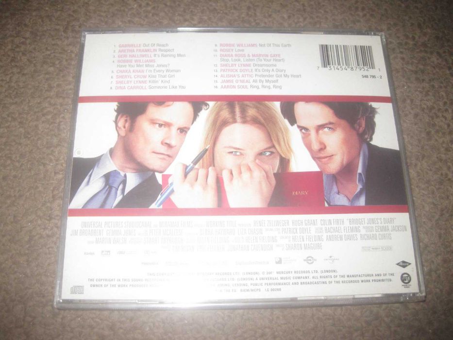 CD da Banda Sonora (OST) do filme "O Diário de Bridget Jone`s)"