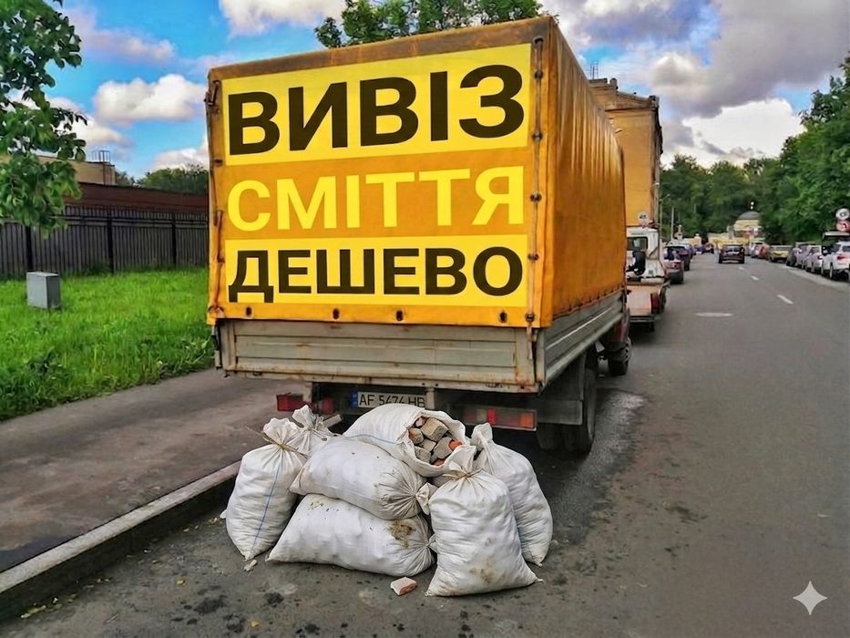 Вивіз сміття БУС - ГАЗЕЛЬ, вивіз мусора, вывоз мусора, вантажники, грузчики