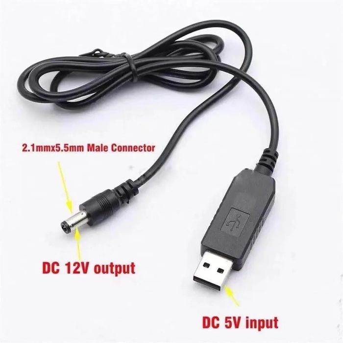 USB кабель для модема DC 12 В, USB дріт для DC 5.5x2.1 мм
