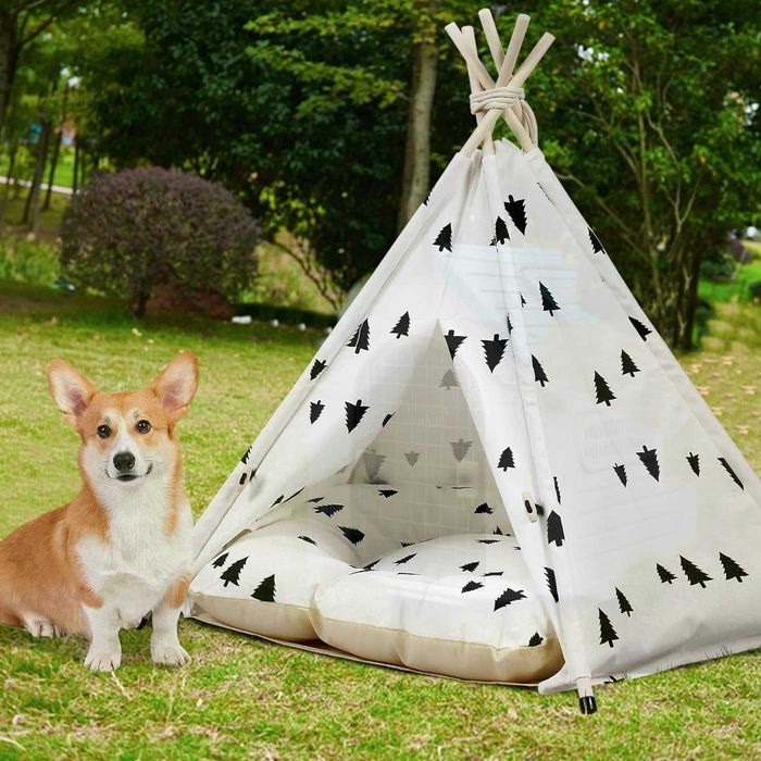 Cama para cão ou gato em forma de tenda de campismo [três padrões}NOVO