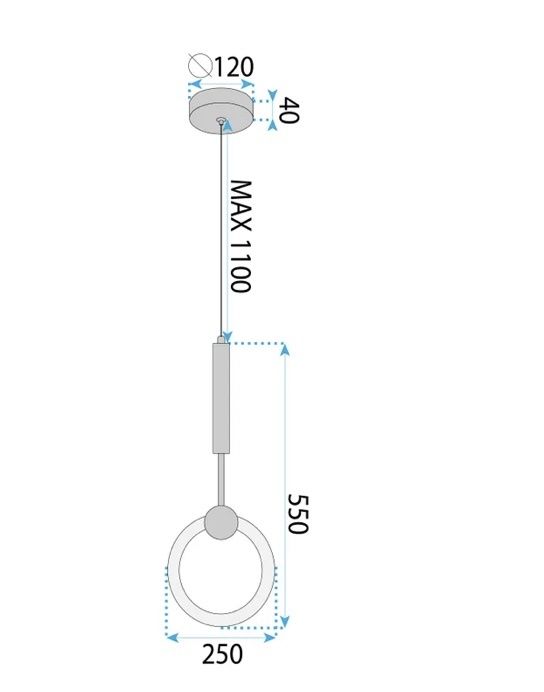 Nowoczesna lampa wisząca led