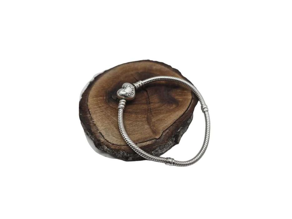 Srebrna bransoletka 925 - PANDORA - 13,98g - 17cm
