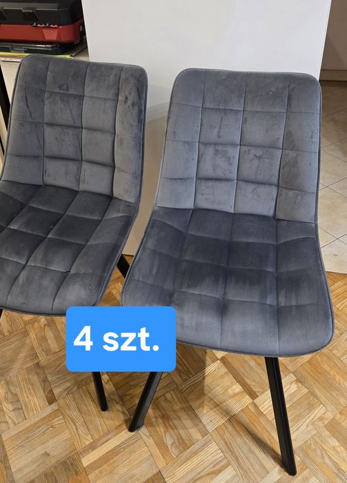 Krzesła szare 4szt