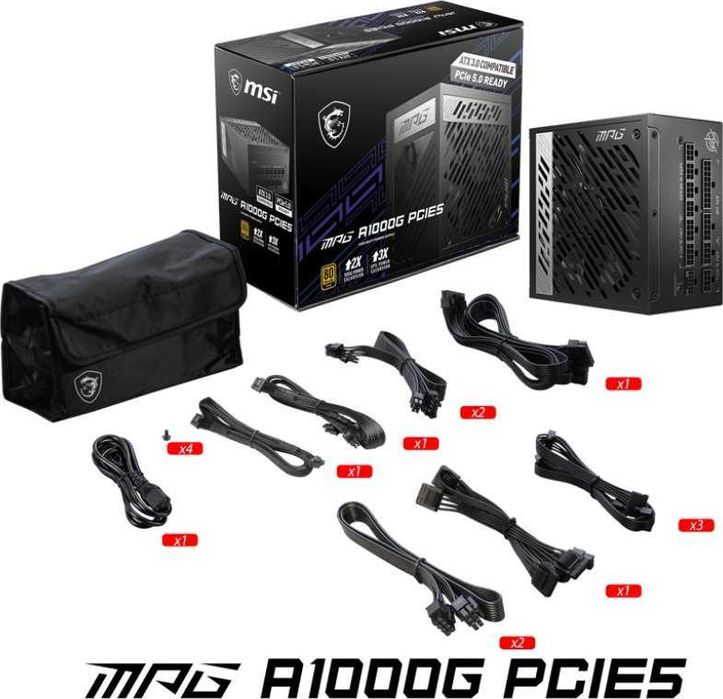 MPGA1000G PCIe 5.0 1000W zasilacz komputerowy nowy, nieużywany