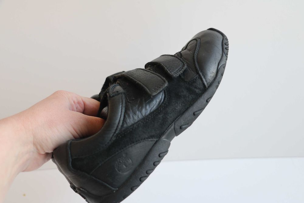 Туфлі, черевики на липучках timberland на хлопчика, чорні, р 35,5