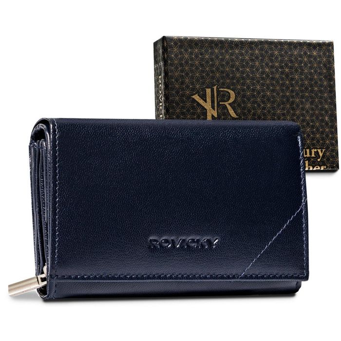 skórzany kompaktowy portfel damski - rovicky