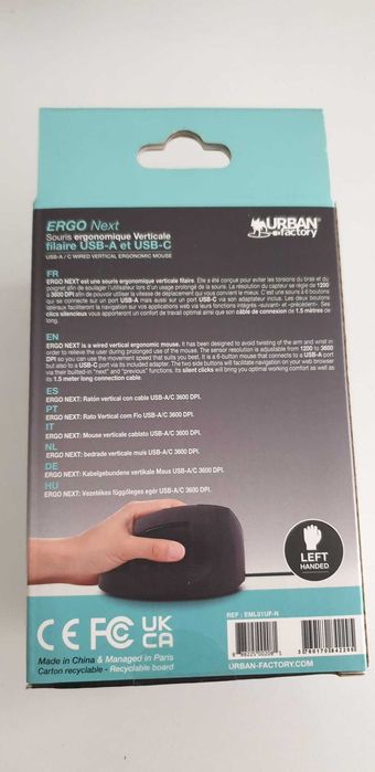 Urban Factory Ergo Next - Rato Vertical Canhoto - NOVO