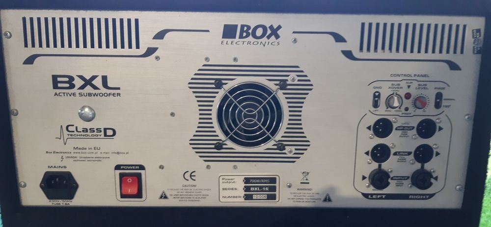 Subwoofer box electronics BXL-15 (fbt, jbl, ldm,polaudio)