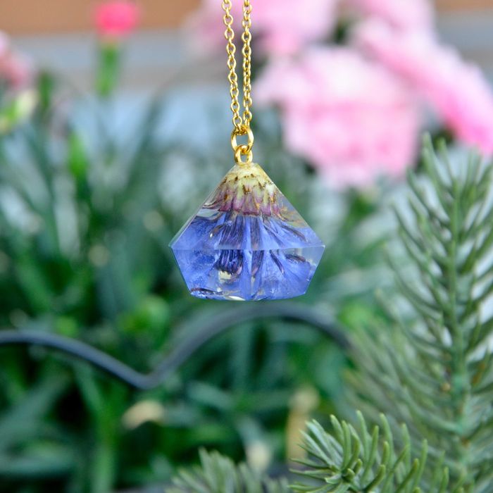 Naszyjnik diament z chabrem