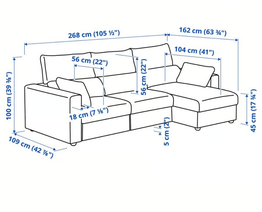 Sofá Eskilstuna IKEA cor antracite