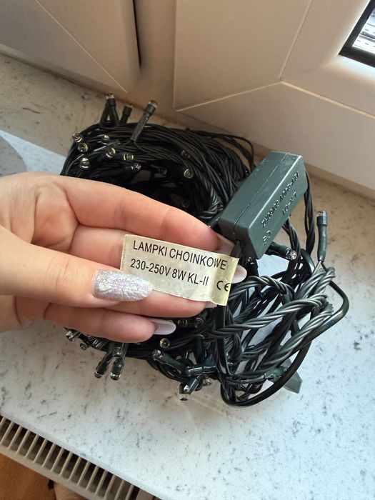 Lampki choinkowe zimne białe