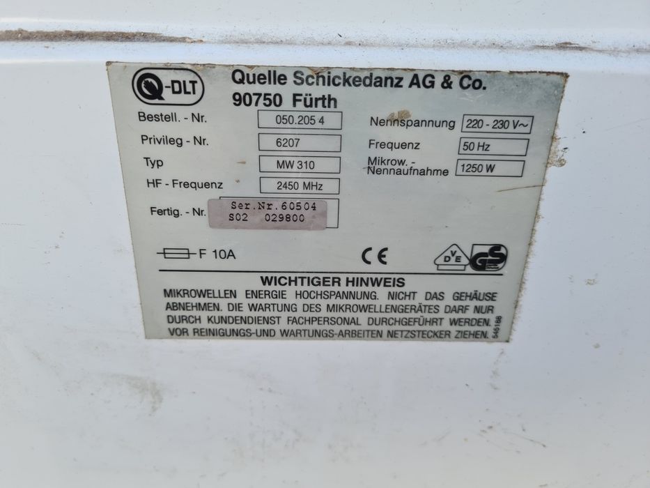 Kuchenka Mikrofalowa Mikkrofala Privileg 8018