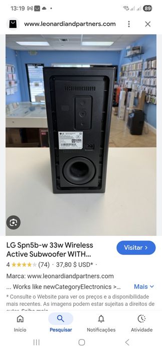 LG Spn5b-w 33w wireless com cabo