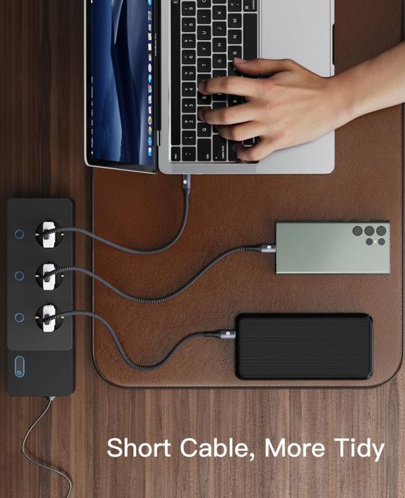 Conmdex Kabel USB A na USB typ c, krótki 20 cm, 3 sztuki