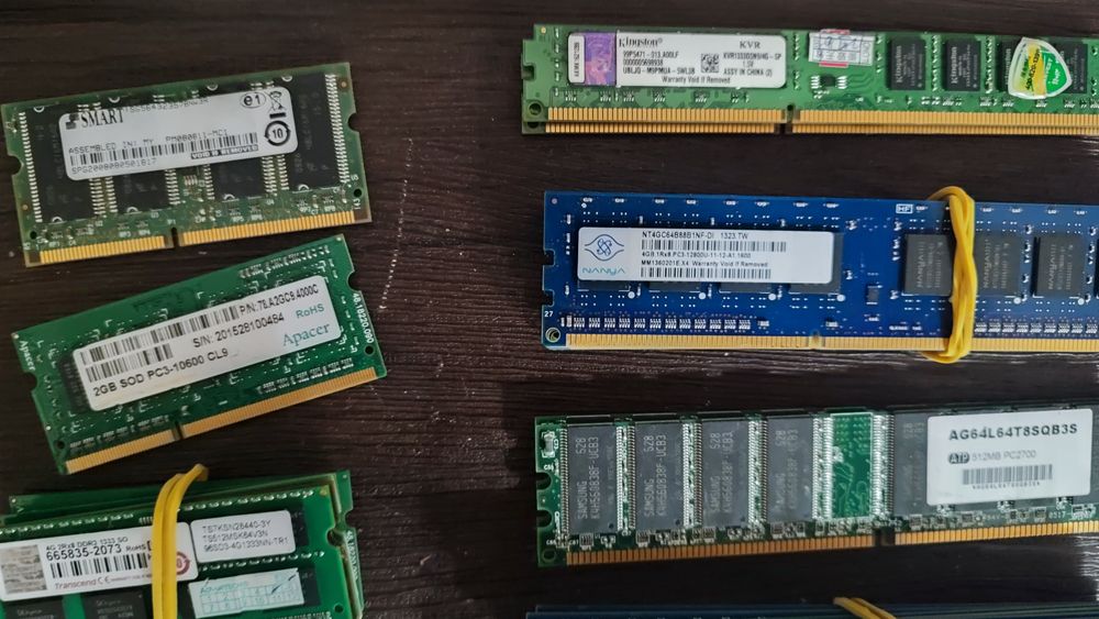 Оперативная память от 512 мг до 4 Гб на ПК  и ноутбуков