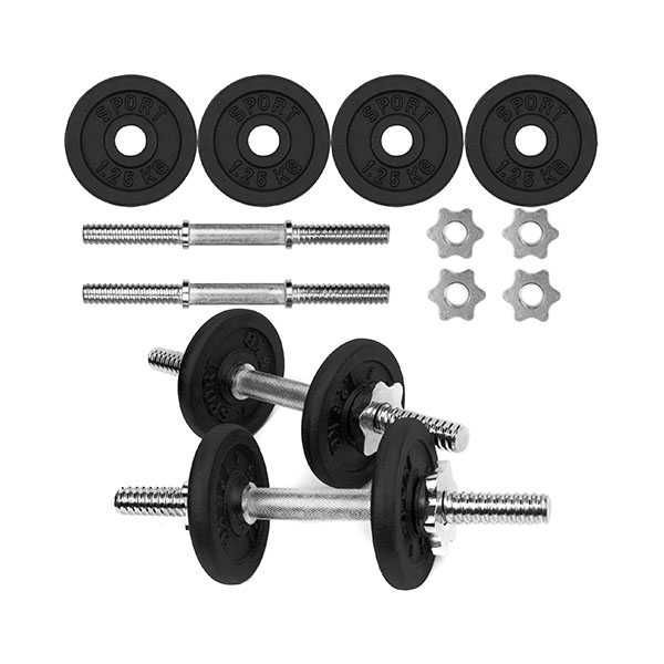 Hantle żeliwne 2x5kg zestaw 10kg metalowe gryfy NOWE! GD