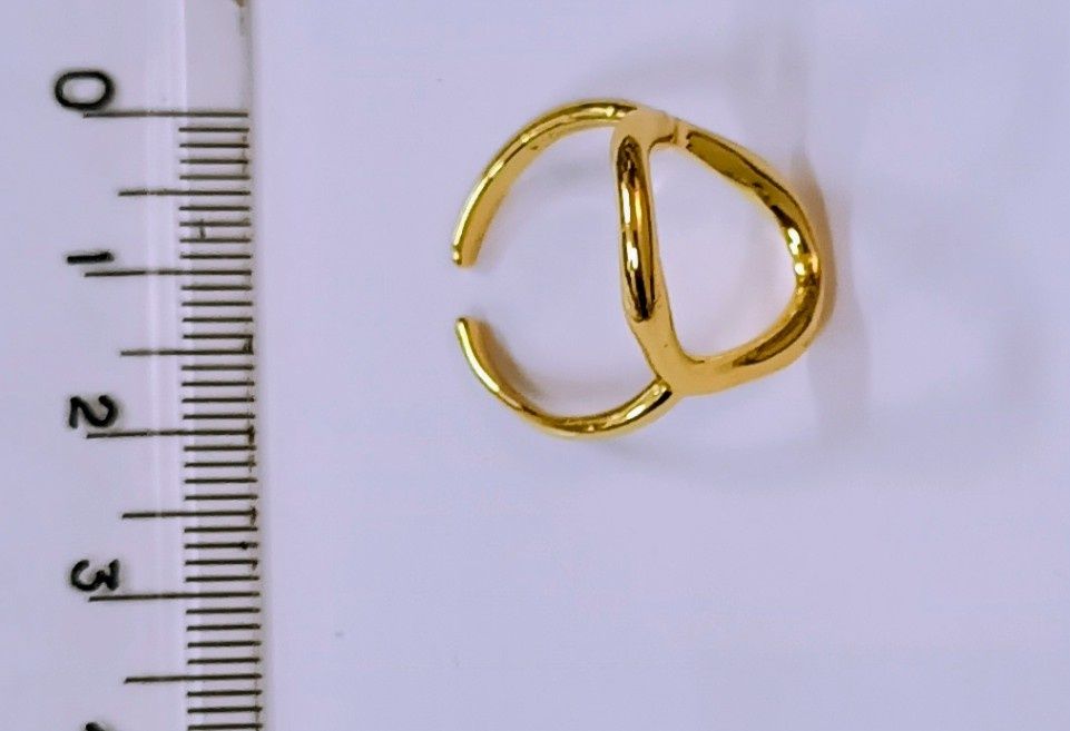 Anel ajustável dourado