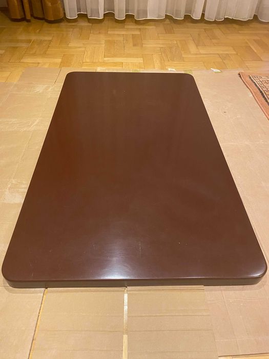 Sprzedam blat do stołu z MDF lakierowany - Używany   120cm x70cm x3cm, brązowy
