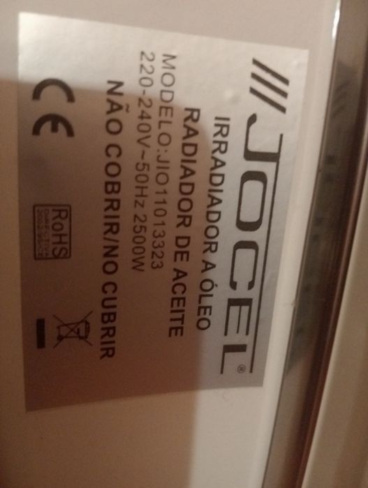 Aquecedores a óleo Jocel como novos