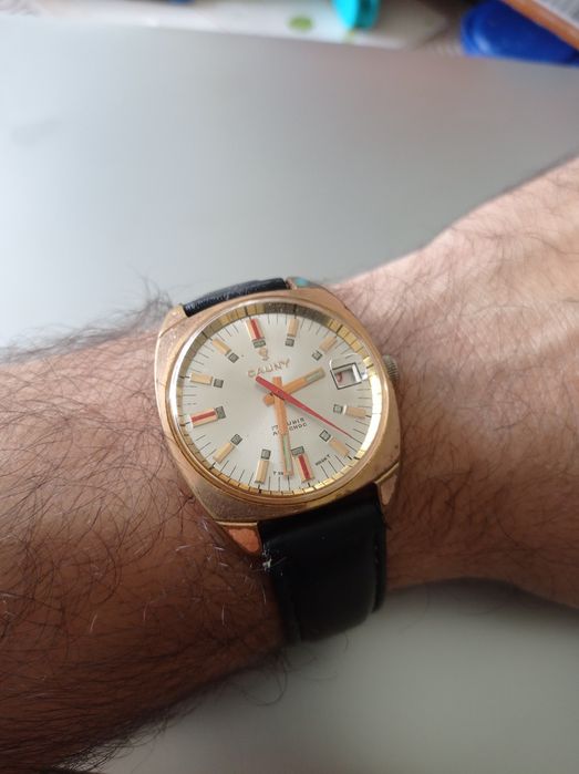 relógio Cauny mecânico paquê de ouro 17 rubis 1940