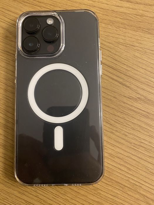 Etui Iphone 14ProMax MagSafe transparentno białe