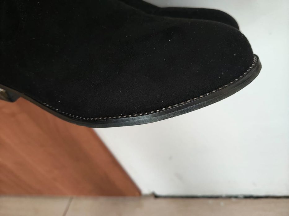 Kozaki muszkieterki zamsz cyrkonie roz.41