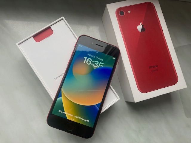 Apple iPhone Red telefon smartfon PRODUCT czerwony ładny pudełko