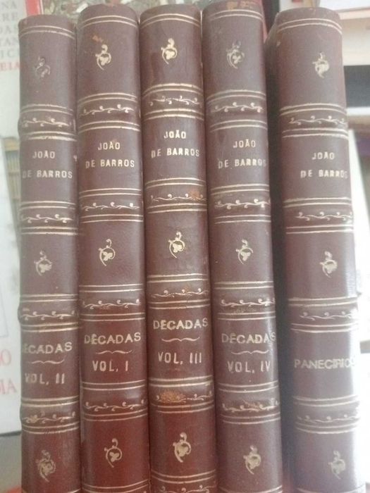 João de Barros – Décadas completas + Panegíricos – 5 vols. encadernados