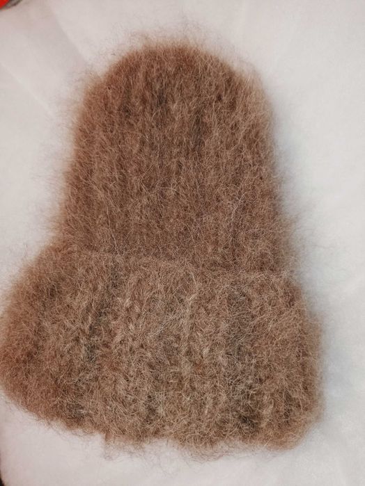 Czapka z alpaki i wełny merinosa nugat