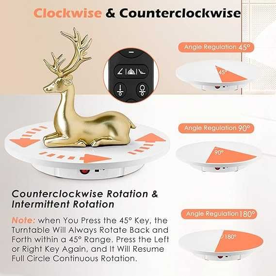 42 cm Electric Rotating Base – Supports 100 kg, 360° Rotation64286203137027122