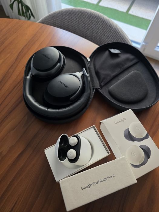 Bose QuietComfort Ultra e Google Pixel Buds 2 Pro. Fatura, garantia