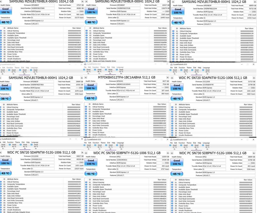 2.5 M.2 mSATA SSD диск 128GB 250GB 500GB Crucial Samsung Hynix WD