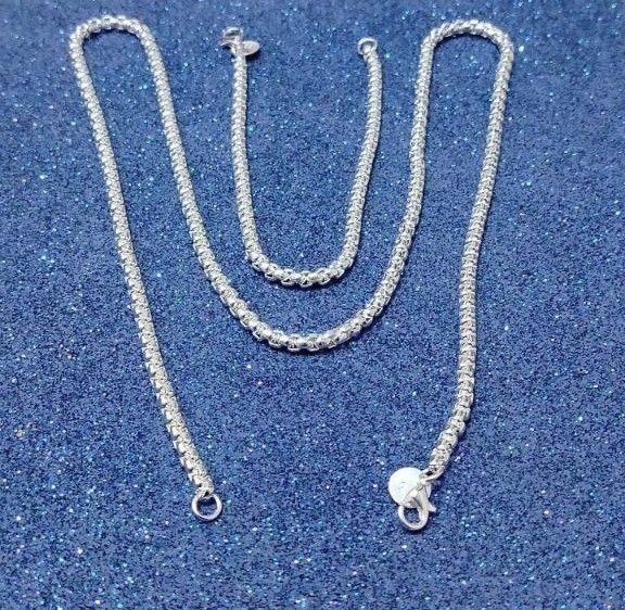 Браслет та ланцюжок S925 комплект прикрас, цепочка браслет