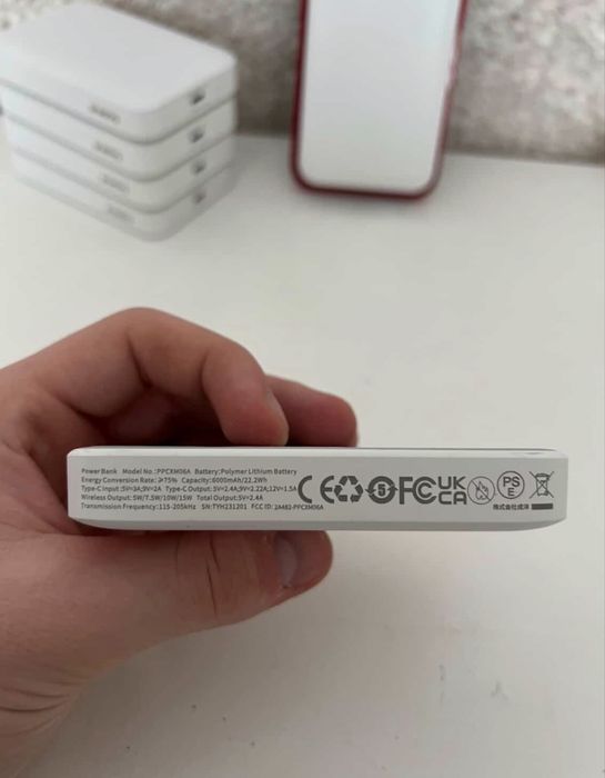 Павер Baseus Magnetic Mini Air MagSafe 6000 мАг 20 Вт White (PPCXM06A)