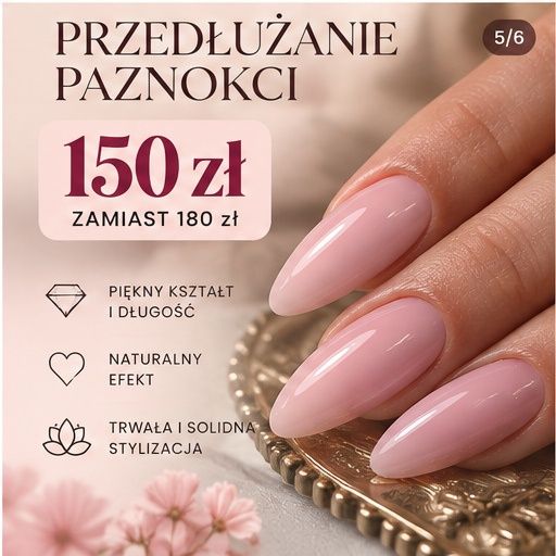 Manicure hybrydowy / żelowy / Przedłużanie paznokci
