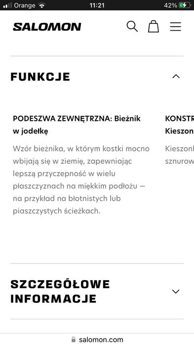 Buty do biegania w terenie, Salomon rozm.36 2/3