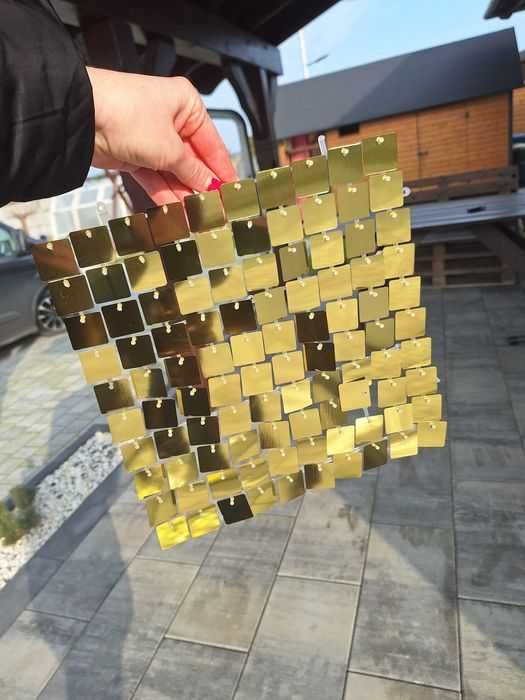 Panele cekinowe złote - 48 sztuk