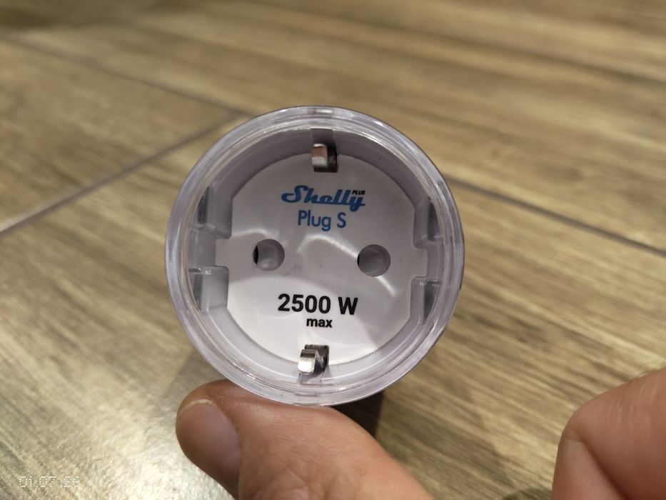 Shelly plug S, gniazdko Smart 2500W