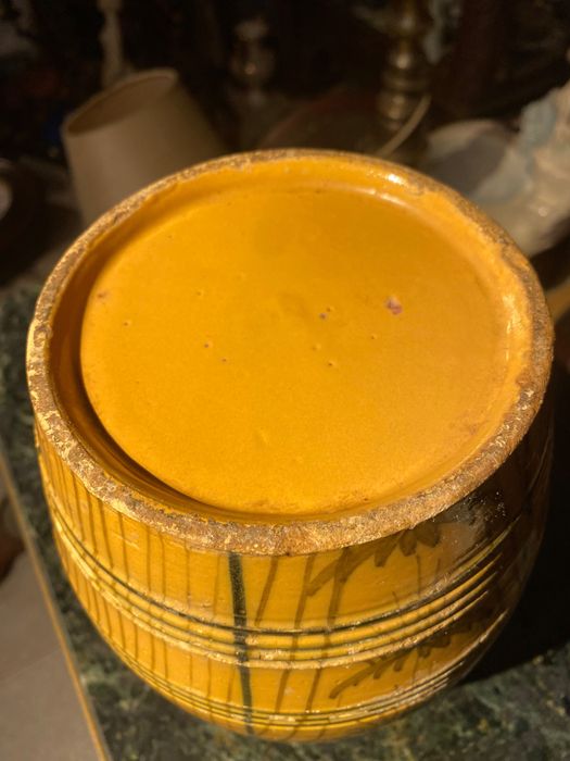 Pote Pipa Faiança Caldas da Rainha séc XIX 19 cm