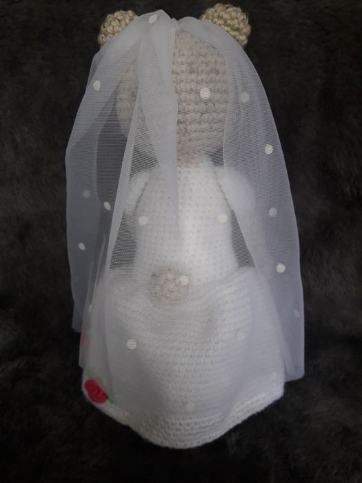 Misie ślubne młoda para dekoracja ślubna prezent handmade