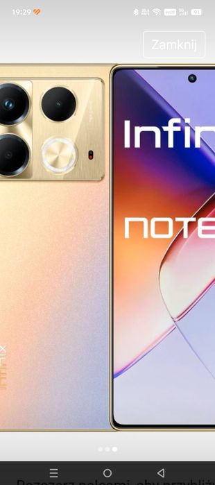 Telefon infinix note 40 na gwarancji