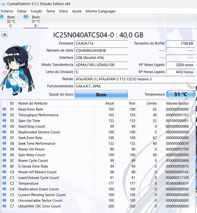 Disco IDE Hitachi 40GB64171715945857122