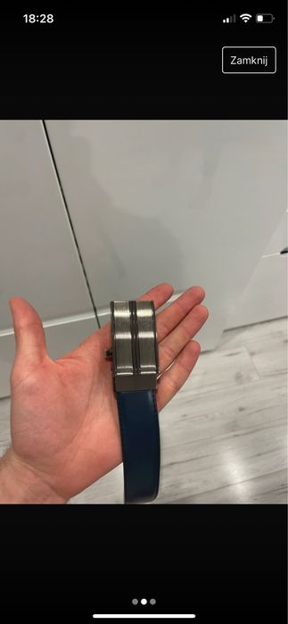 Skórzany pasek meski garniturowy