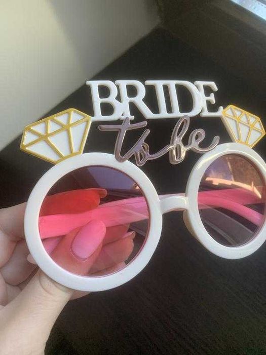 Окуляри для нареченої , рожеві окуляри bride