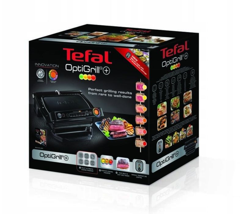 Grill Tefal Optigrill+ GC712834 Black Edition kuchenny kontaktowy 2000