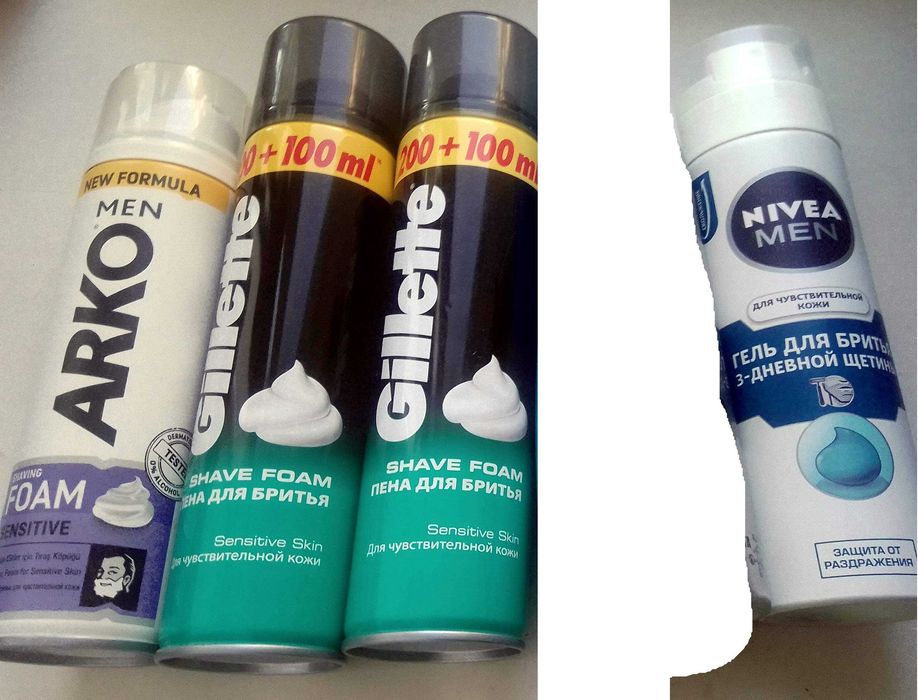 Пена для бритья ARKO Gillette Nivea MEN гель для бритья