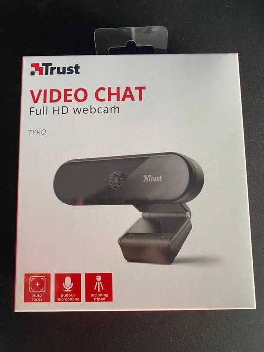 Microfone KROM Kimu Pro + Webcam Trust Tyro Full HD